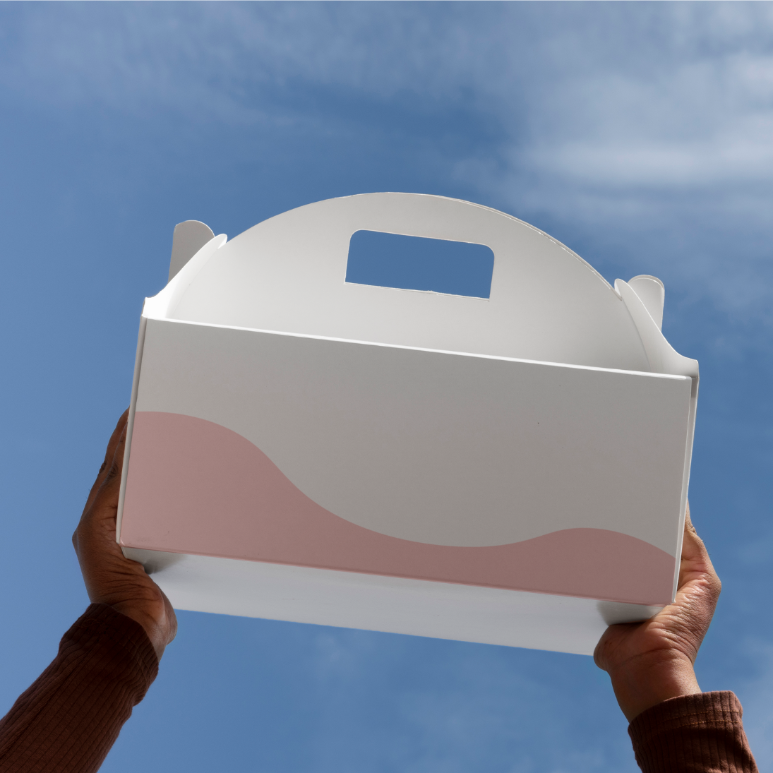 Pastry Box with Built-in Handle