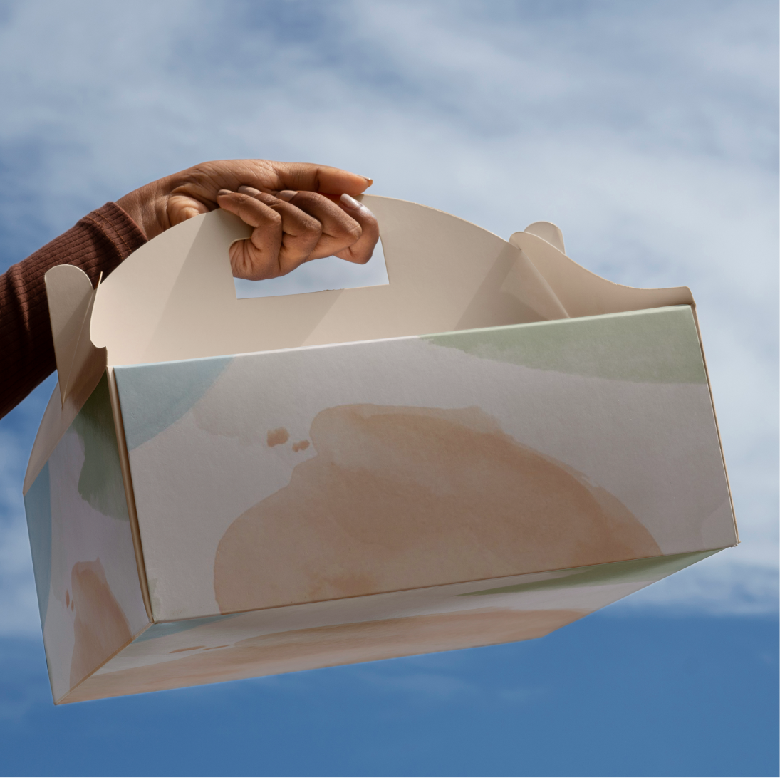 Takeaway Bag with Built-in Handle