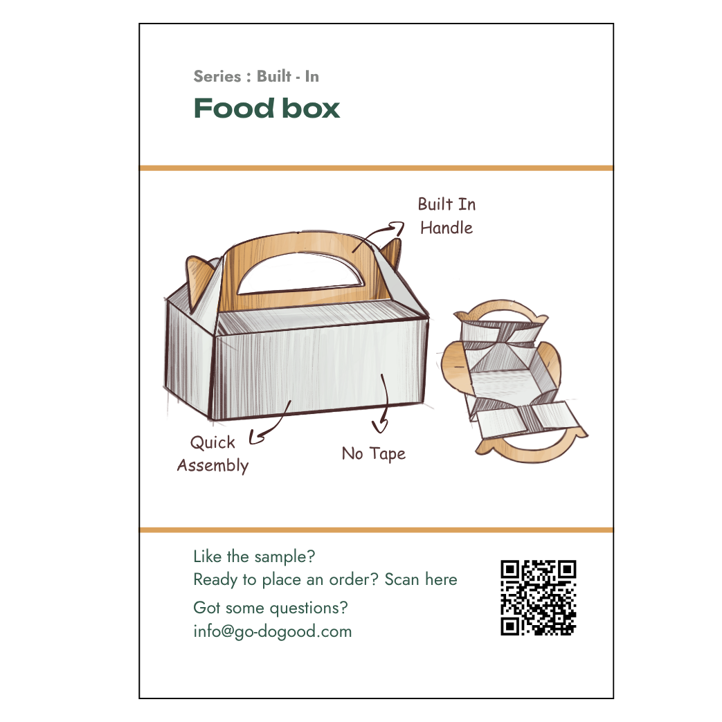 Food Box with Built-in Handle