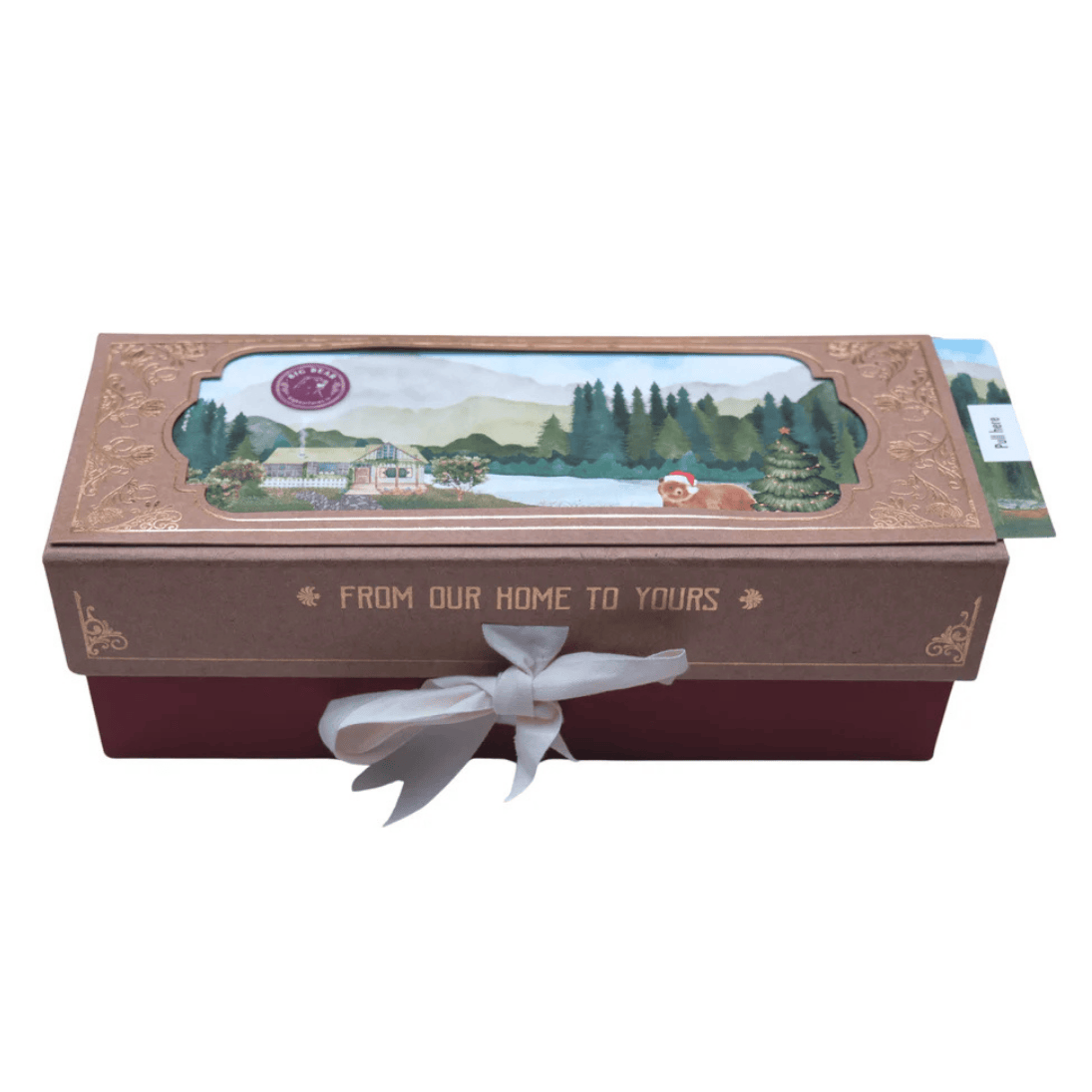 Box with interchangeable card frame.